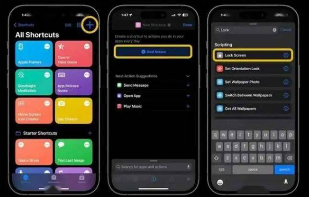 溆浦苹果14锁屏维修店分享iPhone14升级iOS16.4后如何创建锁屏快捷方式 